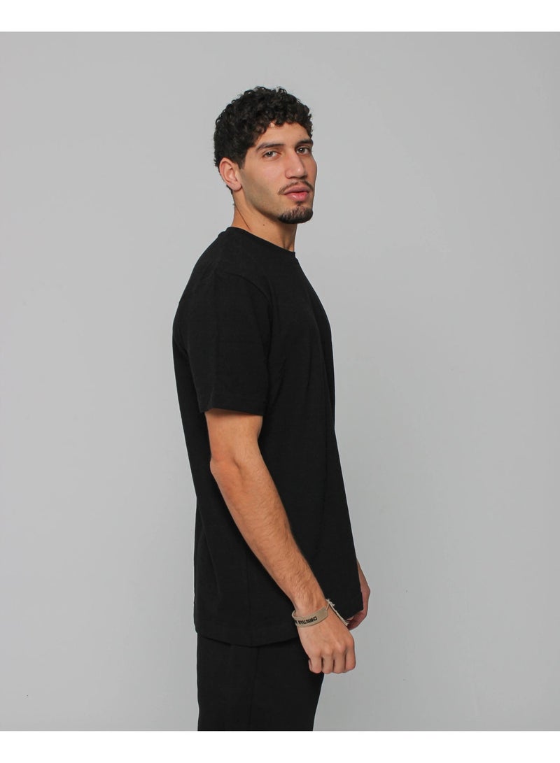 Basic Look Heavy weight textured t-shirt - Image 2